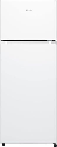 Gorenje RF4142PW4 Doppeltürkühlschrank mit Gefrierteil oben, 165 Liter Kühleil, 41 Liter Gefrierteil, LED Innenbeleuchtung, Energieeffizienzklasse E, 143,6cm x 55cm, weiß