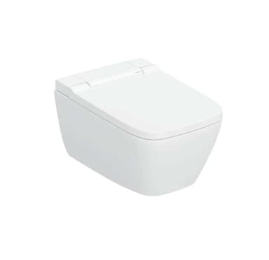 Geberit AquaClean Sela Square WC-Komplettanlage, Wand-WC, 146.250., Farbe: WC-Keramik: weiß/KeraTect Designabdeckung: weiß