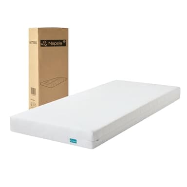 NAPSIE Matratze 90x200 Mittelfest 12cm - Ergonomische 7-Zonen Hochwertige Kaltschaummatratze mit waschbarem Bezug, Atmungsaktiv Schaumstoffmatratze Rollmatratze, Öko-Tex Zertifiziert