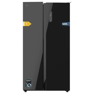 Cecotec Bolero CoolMarket SBS 550 Glass E. amerikanischer Kühlschrank, 550 l, Höhe 90 cm, Breite 177 cm, Multi-Air-Flow-System, Total No Frost, Inverter Plus Motor, Fast Cooling, Fast Freezing