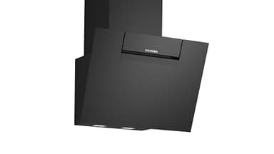 Siemens LC67KFN60, iQ300 Smarte Dunstabzugshaube, 60 cm breit, Wandmontierte Kopffreihaube, Made in Germany, Abluft-Umluft, Besonders leise, Touch- oder Kochfeld-Steuerung, LED-Beleuchtung, Schwarz