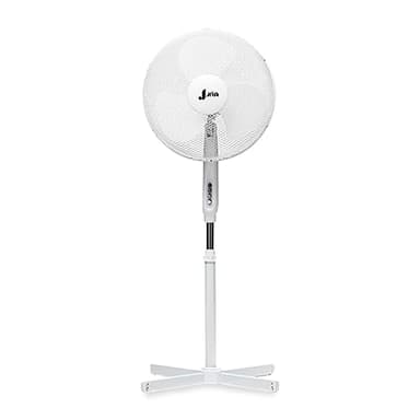 16 Zoll Standventilator 40 cm oszillierend leise mit bürstenlosem Motor 3 Geschwindigkeitsstufen höhenverstellbar 90° Oszillation energieeffizient starker Luftstrom Sommer Ventilator Weiß