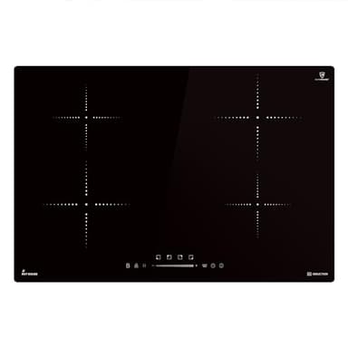 KKT KOLBE Induktionskochfeld 77 cm | Induktionsplatte Autark | Rahmenlos | 4 Zonen | 9 Stufen | Schnellaufheizung | Touch Slider | Abschalt-Timer | IH87704RL