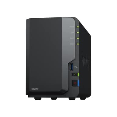 Synology DS223 2-Bay Diskstation NAS (Realtek RTD1619B Quad-Core 2GB Ram 1xRJ-45 1GbE LAN-Port) 8TB Bundle mit 2 x 4TB Seagate IronWolf NAS HDDs