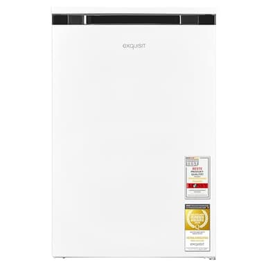 Exquisit Gefrierschrank | 85 l Nutzinhalt, 4 Sterne Gefrierfach -18°C, 39 dB, Energieklasse C | manuelle Temperaturregelung, 2 Gefrierschubladen, Klappe, wechselbarer Türanschlag | GS581-051C weiss