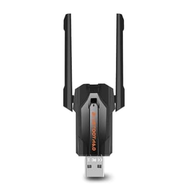 Bluetooth 6.0 USB Adapter für PC/Laptop mit Dual-Antennen Design, 150M Reichweite, Kompatibel mit Bluetooth 5.4/5.3/5.2/5.1/5.0/4.0/3.0/2.0