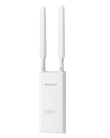 BrosTrend AC1200 Outdoor WLAN Access Point Hohe Reichweite, Gigabit Wireless WiFi Access Point IP65 Wetterfester, DualBand 5GHz + 2.4GHz WLAN AP Unterstützung für 802.3af PoE, mit Passive PoE Injektor