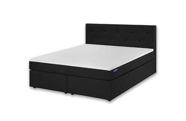 Traumnacht Boxspringbett, mit 7-Zonen Tonnentaschenfederkernmatratzen (H3) und Komfortschaumtopper, leichter Aufbau, produziert nach deutschem Qualitätsstandard, 180 x 200 cm in anthrazit