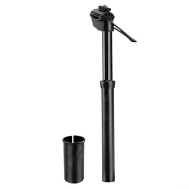 Absenkbare Sattelstütze, Aluminium Dropper Sattelstütze, Fahrradsattel, Regen- und staubdicht, schützt das Sitzrohr und verhindert Öllecks, 27,2 mmx400 mm, Schwarz, für Mountainbike