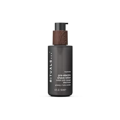 RITUALS Homme Pre-Electric Shave Lotion für Männer, Rasierlotion mit Ginseng und Hydra-Komplex, bereitet die Haut auf eine gründlichere, sanftere Trockenrasur vor, 120 ml