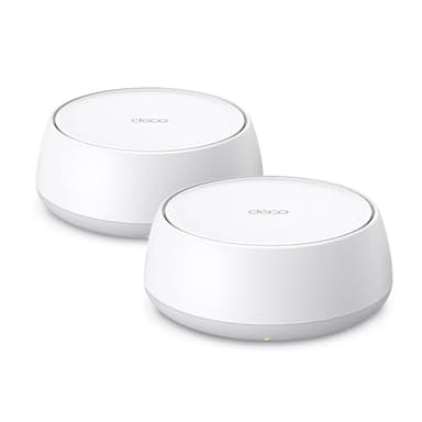 TP-Link Deco BE25 WiFi 7 Mesh WLAN(2 Pack), BE3600 Dual-Band, 2 x 2.5 Gbit/s Port für Jede Einheit, WPA3, 4 Streams, 160 MHz Kanäle, Gästenetzwerk, HomeShield, Empfohlen für Häuser mit 3-4 Zimmern