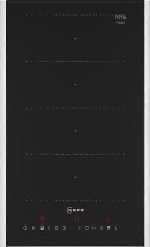 NEFF T63TDX1L0, N 70, Domini Kochfeld Flex-Induktion, Breite 30 cm, Autarkes Elektro-Kochfeld, TouchControl Bedienung, Schwarz mit Rahmen aufliegend