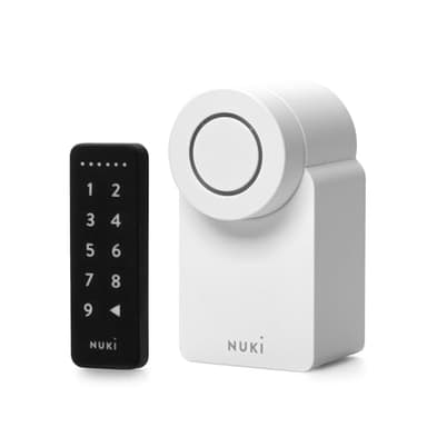 Nuki Smart Lock Go & Keypad (2025), Schlüsselloses Türsystem mit Auto Unlock und Code-Eingabe, App-Steuerung, einfache Montage, kompatibel mit Alexa, Apple, Google