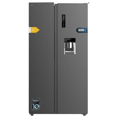 Cecotec Amerikanischer Kühlschrank Bolero CoolMarket SBS 559 Dark E. 559L, 177 cm x 90 cm, E-Klasse, Multi Air Flow-System, Total No Frost, Inverter-Plus.