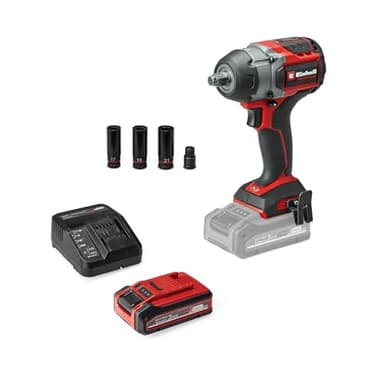 Einhell Professional Akku-Schlagschrauber TP-CW 18/750-C Li BL Power X-Change (18 V, 750 Nm Drehmoment, 1000 Nm Lösemoment, Außenvierkant-Aufnahme, inkl. 4,0 Ah PLUS Akku & Ladegerät)