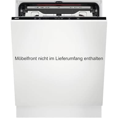 AEG Vollintegrierter Geschirrspüler 60 cm, Spülmaschine Serie 5000: AirDry Kein Nachtrocknen, Energieklasse B, Besteckschublade, personalisierte Zeit-Steuerung, 44 dB, Wasserstopp, 14 MG, FSE7572AP
