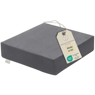 Bodyprotect Sitzerhöhung Sitzkissen Stuhlkissen Aufstehhilfe Bodenkissen 40 x 40 x 10 cm, Ökotex 100, Waschbar, grau, Made in EU