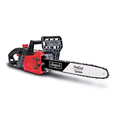 Scheppach Elektro Kettensäge CSE2700 | 2700W Leistung | 44cm Schnitt-Ø | 455mm ProCut Schwert & Kette | autom. Kettenschmierung | Handschutz mit integrierter Kettenbremse | Werkzeuglose Kettenspannung