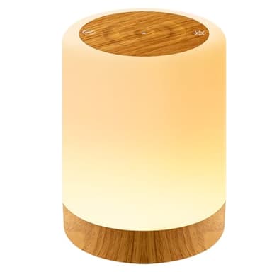 Auxmir Nachtlicht Nachttischlampe Touch Dimmbar mit 256 RGB Farben 5 Modi, 3000mAh Tischlampe Kabellos USB Aufladbar Timing Funktion, Tragbar LED Lampe Stilllicht Kinder für Schlafzimmer Wohnzimmer