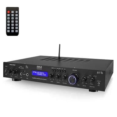 Pyle 200W HiFi Stereo Verstärker – 5-Kanal Receiver mit Radio & Bluetooth, MP3 USB/SD/AUX, Heimkino Surround Verstärker