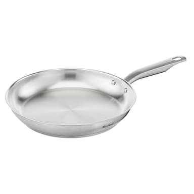 Tefal Virtuoso Bratpfanne 28 cm, Edelstahlpfanne unbeschichtet, Pfanne Induktion, langlebig, hochwertige Edelstahlgriffe, leichte Reinigung, für alle Herdarten geeignet, E49206