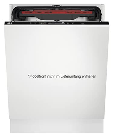 AEG Vollintegrierter Geschirrspüler 60 cm, Spülmaschine Serie 5000: AirDry Kein Nachtrocknen, Energieklasse C, Besteckschublade, personalisierte Zeit-Steuerung, 44 dB, Wasserstopp, 14 MG, FSK64907Z