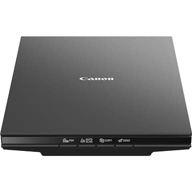 Canon LiDE 300 Scanner CanoScan Flachbettscanner DIN A4 (2.400 x 2.400 DPI, 4 Scantasten, Stromversorgung über USB, ca. 10 s/Farbseite 300 DPI, 48 Bit interne Farbtiefe), schwarz