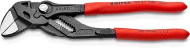 KNIPEX Zangenschlüssel Zange und Schraubenschlüssel in einem Werkzeug auf SB-Karte mit rutschhemmendem Kunststoff, 86 01 180 SB