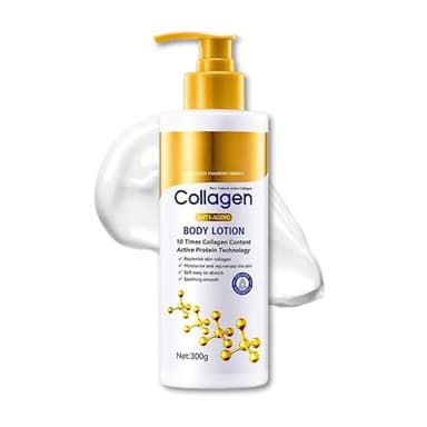 Collagen Bodylotion 300ml - Feuchtigkeitscreme mit Haut Straffender Wirkung - Body Lotion Damen - Körpercreme gegen Falten & Trockenheit - Körperpflege Geschenk für Frauen,Körperlotion