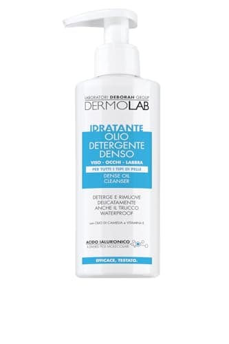 Dermolab - Gesichtsreinigungsöl mit feuchtigkeitsspendender Hyaluronsäure, Kamelienöl und Vitamin E, reinigt und entfernt sanft auch wasserfestes Make-up von Gesicht, Augen und Lippen, 120 ml