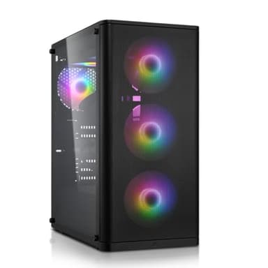 Gaming PC Ryzen 7 5700X 8X 4.6 GHz, 16 GB DDR4 RAM High Speed, 1TB M.2 SSD, RTX 5060 8GB, Win 11 Pro - GamerPC für 1080P