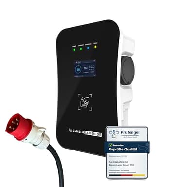 DAHEIM LADEN.DE Smart PRO Wallbox 11kW ohne Ladekabel - mit 16A CEE Anschlusskabel - mit App, PV-Überschussladen, Lastmanagement, RFID, 14a
