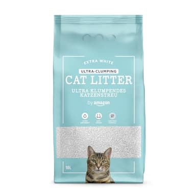 by Amazon weißes Ultra-Klumpstreu für Katzen 10L