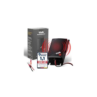 Viaik® Marderschreck Auto mit Ultraschall – Direktanschluss an 12V-Autobatterie – Marderabwehr & Marderschutz für Auto, Motorraum – Effektiver Maderschrecker zum Marder Vertreiben