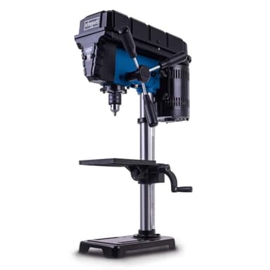 Scheppach Tischbohrmaschine TBM250 | Leistung 550W | Bohrtiefe 50mm | Bohrfutter 1,5-13mm | Drehzahleinstellung 5 stufig 510–2430 min-1 | Ausladung 127mm | Tisch dreh-&neigbar | Stahl-Gusskonstruktion