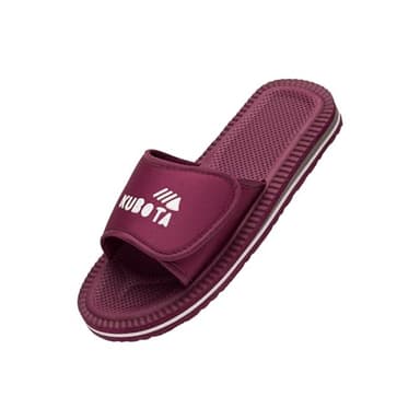 Kubota Badelatschen mit Klettverschluss - Badeschuhe für Damen - Badeschlappen für Strand – Baden Latschen - Schuhe fur Dusch und Sauna