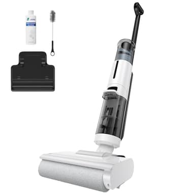 JONR ED12 Lite Nass-Trockensauger Kabellos mit Akku, Wischsauger mit Selbstreinigung, 3-in-1 Saug- und Wischfunktion für Harte Böden & Tierhaare, 1 mm Kantenreinigung, Anti-Verwicklungs-Design