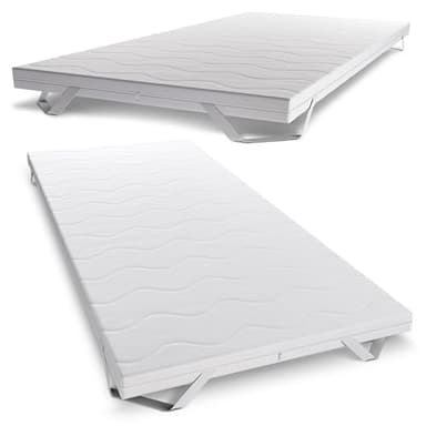KNERST® Matratzentopper 100x200 - Praktischer & Langlebiger Topper 100x200 cm - 5cm Höhe - Atmungsaktiv, Anpassungsfähig & Pflegeleicht - Bett Topper