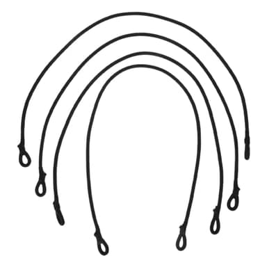 EXHUMKY 4stücke Bungee-Seil Elastische Trampolin Ersatzbänder Mit Stabilem Doppel-klickverschluss Hochflexibles Latex-gummiseil Für Sicheres Spannen Von Trampolinnetz Und Matte