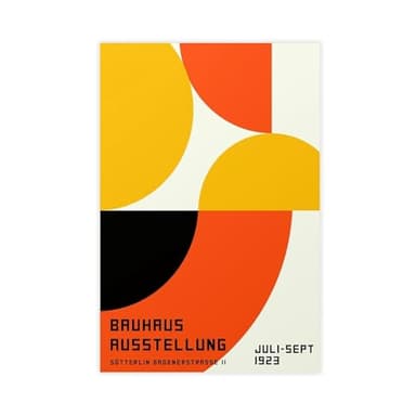 Bauhaus Ausstellung 1923 Leinwand-Poster, Wandkunst, Dekordruck, Bild Gemälde für Wohnzimmer, Schlafzimmer, Dekoration, 30 x 45 cm