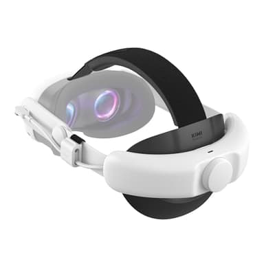 KIWI design SPC Elite Strap mit Akku Kompatible mit Meta Quest 3S/3, Single-Point-Charging(Einzel-Punkt-Laden) Design