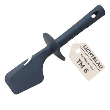 Lichtblau Spatel 2640 passend für Thermomix TM6 I Teigschaber Ersatzteil für Vorwerk Küchenmaschine I Spachtel lebensmittelecht aus Kunststoff Farbe dunkelgrau