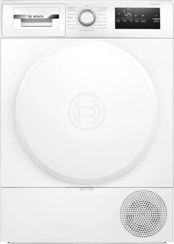 Bosch WTH83V04, Serie 4, Wärmepumpentrockner, 8 kg, AutoDry, Quick-40-Trocknen, Nachlegefunktion, Sensitive-Drying-System, Anti Vibration Design, 63 dB, LED-Display, Touch-Control, Zeitvorwahl