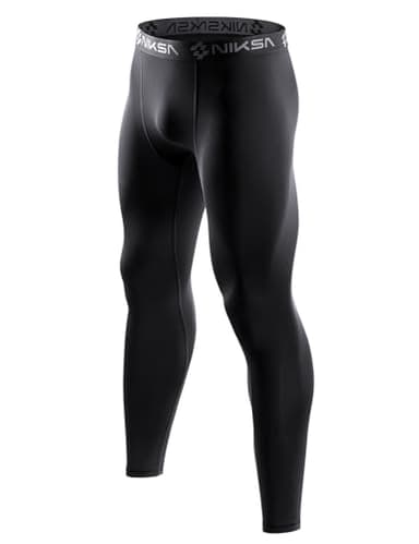Niksa Kompressionshose Herren Sport Leggings Schnelltrocknende Base Layer Leggings, Atmungsaktive Funktionsunterhose für Lauf Fitness Basketball Radfahren Training
