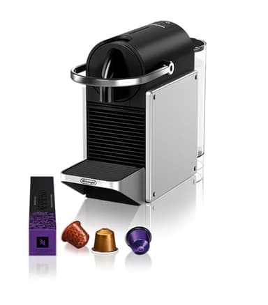 NESPRESSO DE’LONGHI Pixie Silber Original Kapselmaschine | 25 Sek. Aufheizzeit | 2 Tassengrößen | kompaktes Design | automatische Abschaltung | 19 Bar Druck | Kaffeemaschine EN127.S