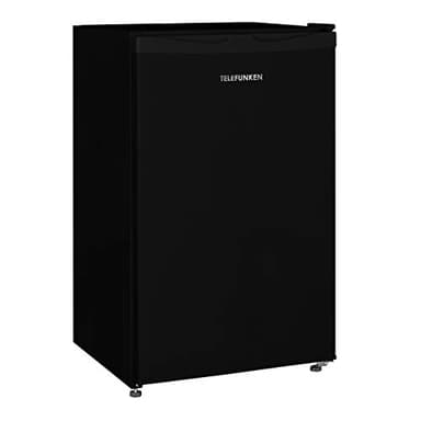 TELEFUNKEN Kühlschrank ohne Gefrierfach, Freistehend, 90 L Gesamt-Nutzinhalt, Kühlschrank klein mit Gemüsefach & 3 Ablagen, Temperaturregelung, LED Innenbeleuchtung, schwarz, CF-31-121-B