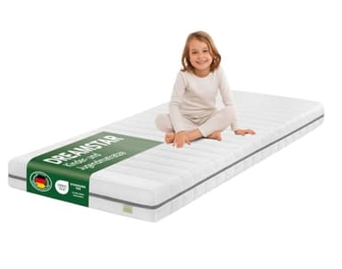 DREAMSTAR Ergo Kids Junior Kindermatratze und Jugendmatratze | Öko-TEX® | hautfreundlicher Bezug abnehmbar und waschbar bei 60 Grad | 90 x 200 cm