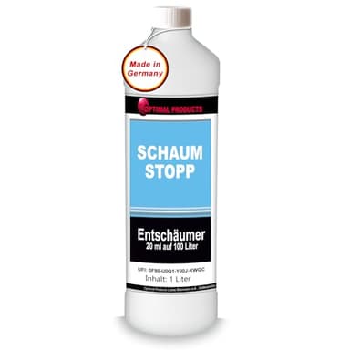 Optimal Products Entschäumer 1L | Anti Schaum | Sehr ergiebiger Schaum-Entferner | Konzentrat I Für Wasserfiltersauger, Dampfsauger, Whirpools UVM.
