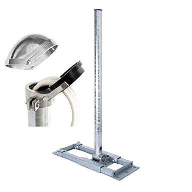 PremiumX Deluxe X130-48 Dachsparrenhalter 130 cm Mast Ø 48 mm SAT Dach-Sparren-Halterung inkl. ALU-Mastkappe mit Kabel-Durchführung