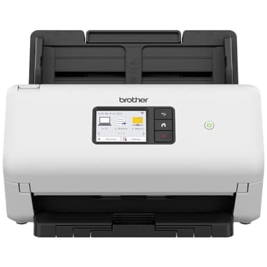 Brother ADS-4500W, Flexibler Dokumentenscanner mit USB, LAN und WLAN, Duplex Scan, Touchscreen, ADS4500WRE1, Weiß